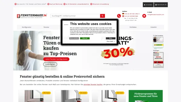 Website Screenshot: Fenstermaxx24 GmbH - Fenster kaufen online im Fenstermaxx24 Online-Shop - Date: 2023-06-20 10:41:59