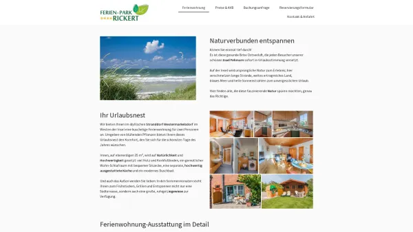 Website Screenshot: Ferienpark Rickert -  Sie suchen das  Besondere? - Ferienwohnung - Ferien-Park Rickert, Fehmarn - Date: 2023-06-16 10:12:08