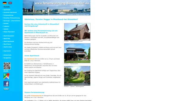 Website Screenshot: Gästehaus Hegger - Gästehaus, Pension Hegger in Meerbusch bei Düsseldorf - Date: 2023-06-16 10:12:08
