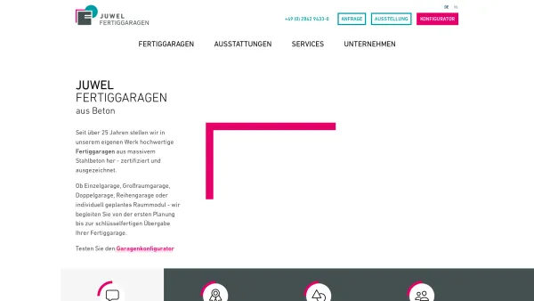 Website Screenshot: Juwel Fertiggaragen -  ...die etwas andere Garage - JUWEL Fertiggaragen aus Stahlbeton - Date: 2023-06-16 10:12:08