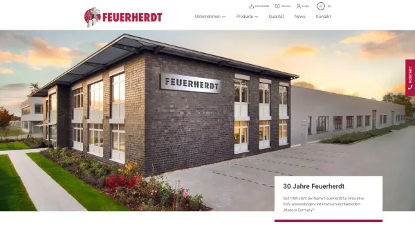 Website Screenshot: FEUERHERDT GmbH -  Spezialist für Kontaktfedern - Startseite | Feuerherdt GmbH - EMV Abschirmungen - Date: 2023-06-16 10:12:08