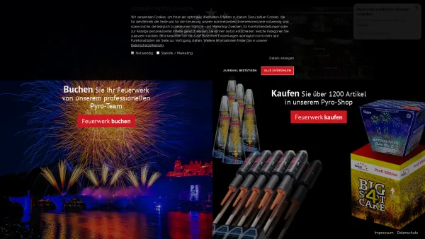 Website Screenshot: Beisel Feuerwerk -  Für Sie lassen wir die Sterne tanzen - Feuerwerk kaufen | Bengalos | Pyrotechnik | Wachsfackeln - Date: 2023-06-16 10:12:08