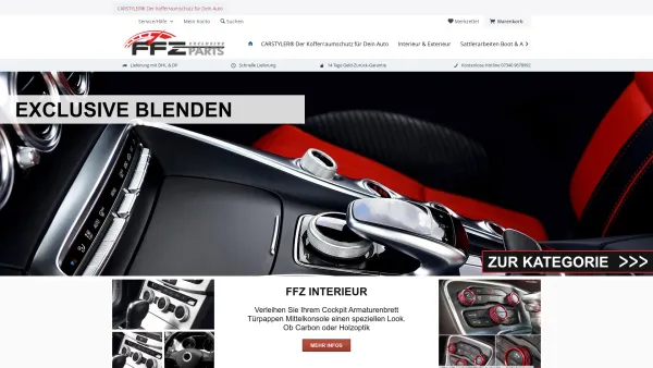 Website Screenshot: FFZ Parts GmbH - ♥️ Carbon ♥️ Blenden ♥️ Schaltwippen ♥️ Pedale ✅ Top Qualität ✅ Schnelle Fertigung ✅ online kaufen | FFZ Parts GmbH Shop - Date: 2023-06-20 10:41:59