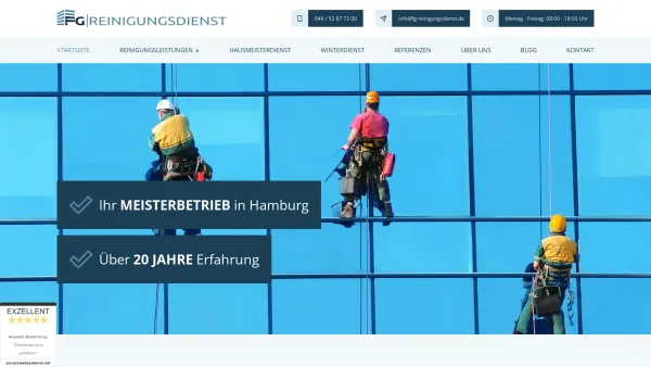 Website Screenshot: FG Reinigungsdienst · Inh. Florian Gossow Wir machen sauber! - Reinigungsfirma in Hamburg für professionelle Gebäudereinigung - Date: 2023-06-16 10:12:08