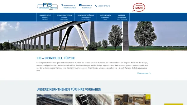 Website Screenshot: FIB-Fernmelde- und Elektroanlagen GmbH -  Planung - Montage - Prüfung - Instandsetzung von Fernmelde- und Elektroanlagen - FiB – Infrastruktur und Service - Date: 2023-06-16 10:12:11