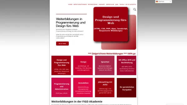 Website Screenshot: FiGD Akademie GmbH - FiGD Akademie GmbH - Ein wichtiges Zentrum für Weiterbildung - Date: 2023-06-20 10:41:59