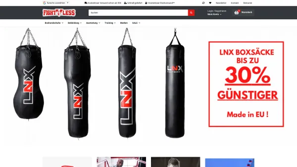 Website Screenshot: Athmaxx GmbH - Boxhandschuhe, MMA Handschuhe und mehr - Fight4Less.de - Date: 2023-06-20 10:41:59