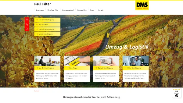 Website Screenshot: Paul Filter Möbelspedition GmbH - Umzugsunternehmen Norderstedt & Hamburg | PAUL FILTER - Date: 2023-06-16 10:12:11