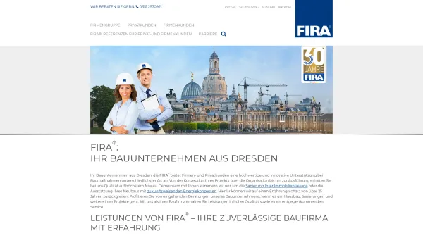 Website Screenshot: FIRA® Grundbesitz GmbH - Bauunternehmen in Dresden und bundesweit: FIRA® - FIRA® - Date: 2023-06-16 10:12:11
