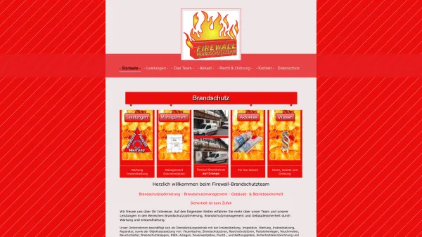 Website Screenshot: Firewall-Brandschutzteam - Ihr zertifizierter Partner für den vorbeugenden Brandschutz - Firewall-Brandschutzteam - Date: 2023-06-16 10:12:11