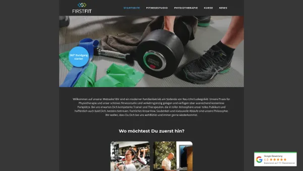 Website Screenshot: First Fit GmbH & Co. KG -  ... mit Leichtigkeit wohlfühlen! - First Fit Ludwigsfeld | Fitness und Physiotherapie - Date: 2023-06-16 10:12:11