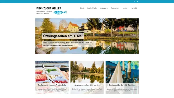 Website Screenshot: Weller Burkhard · Fischzucht am Aubach -  Täglich frischer Räucherfisch! - Startseite - Fischzucht Weller - Date: 2023-06-16 10:12:11