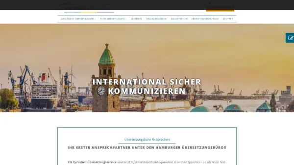Website Screenshot: Fix Betriebe GmbH Unser Wort zählt. - Fix International - Juristische Fachübersetzungen in Hamburg - Date: 2023-06-16 10:12:11