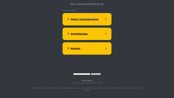 Website Screenshot: FIXX Schlüsseldienst - fixx-schluesseldienst.de - Diese Website steht zum Verkauf! - Informationen zum Thema fixx schluesseldienst. - Date: 2023-06-16 10:12:11