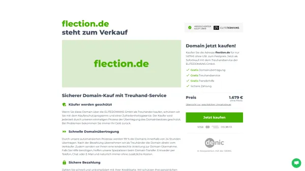 Website Screenshot: Flection Germany GmbH -  Ihr Partner für gebrauchte  Marken PC's in höchster Qualität - flection.de steht zum Verkauf - Date: 2023-06-16 10:12:11