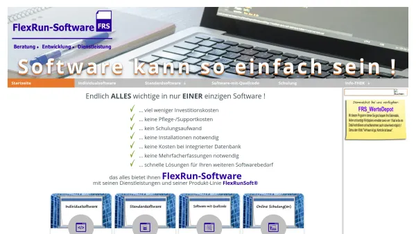 Website Screenshot: FlexRun-Software development and consulting - FlexRun-Software :: Startseite - Date: 2023-06-16 10:12:12