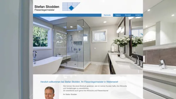 Website Screenshot: Stefan Stodden Beratung · Planung · Verkauf · Ausführung · Fliesen · Reparaturarbeiten - Startseite - Date: 2023-06-16 10:12:12