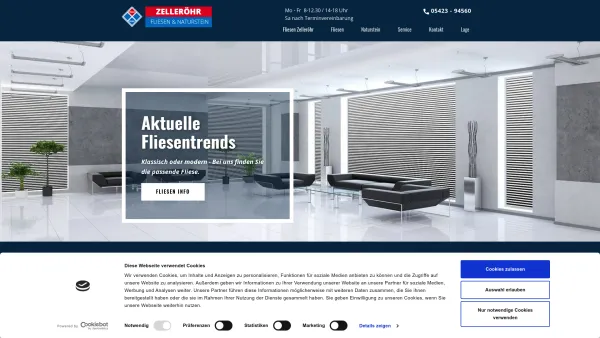 Website Screenshot: Fliesen + Granit Zelleröhr -  Ihr kompetenter Partner rund um Fliesen und Granit! - Fliesen Zelleröhr - Date: 2023-06-16 10:12:15