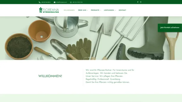 Website Screenshot: Floreana Hydrokultur GmbH - floreana.com: Floreana Hamburg | Ihr Pflanzen-Partner | Für Innenräume und Außenanlagen - Date: 2023-06-16 10:12:15