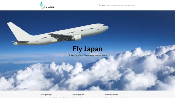 Website Screenshot: Fly Japan - Fly-Japan - Etwas Besonderes in der Luft. - Date: 2023-06-16 10:12:15