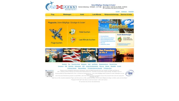 Website Screenshot: Flyxpress - FlyXpress. Billigflüge Günstiger & Cooler buchen ! - Date: 2023-06-16 10:12:15