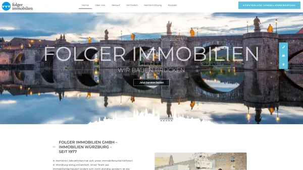 Website Screenshot: Folger Immobilien GmbH - Immobilien Würzburg | Folger Immobilien GmbH seit 1977 in Würzburg. - Date: 2023-06-20 10:41:59