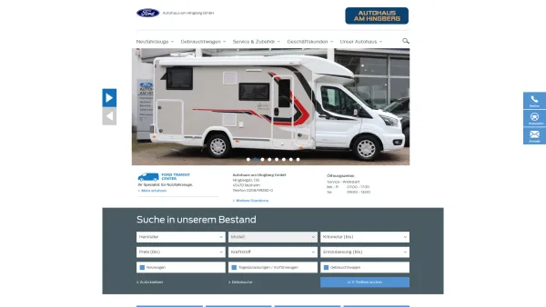 Website Screenshot: Autohaus am Hingberg GmbH - Autohaus am Hingberg GmbH – Ihr Ford Partner in Mülheim - Date: 2023-06-20 10:41:59