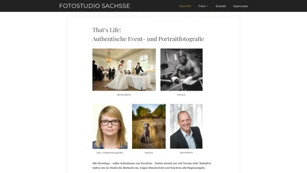 Website Screenshot: Fotostudio Sachsse - Fotostudio Sachsse – Portrait | Business | Events | Kunst - Date: 2023-06-16 10:12:15