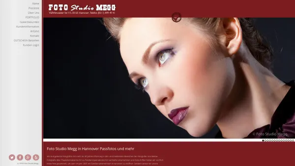 Website Screenshot: Foto Studio Megg in Hannover - Foto Studio Megg - Fotos vom Profi in Hannover - Date: 2023-06-16 10:12:15