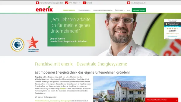 Website Screenshot: enerix Franchise GmbH & CoKG - Franchise - Mit enerix Franchising in die Selbständigkeit - Date: 2023-06-16 10:12:15