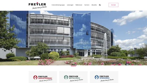 Website Screenshot: FREYLER Industriebau GmbH - Industriebau, Bürogebäude und Hallenbau - FREYLER Industriebau - Date: 2023-06-16 10:12:18