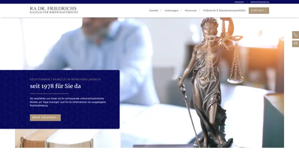 Website Screenshot: Anwaltskanzlei Dr. Friedrichs · Rechtsanwälte - Dr. Friedrichs Anwaltskanzlei für Wirtschaftsrecht - Date: 2023-06-16 10:12:18