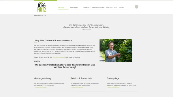 Website Screenshot: Jörg Fritz Garten und Landschaftsbau - Jörg Fritz – Garten- & Landschaftsbau - Date: 2023-06-16 10:12:18