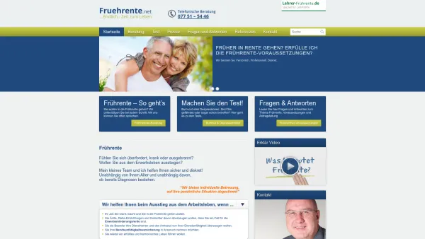 Website Screenshot: Peter Zickenrott Wir verhelfen zur Frührente! - Frührente Erwerbsminderungsrente Dienstunfähigkeit | Frührente.net - Date: 2023-06-16 10:12:18