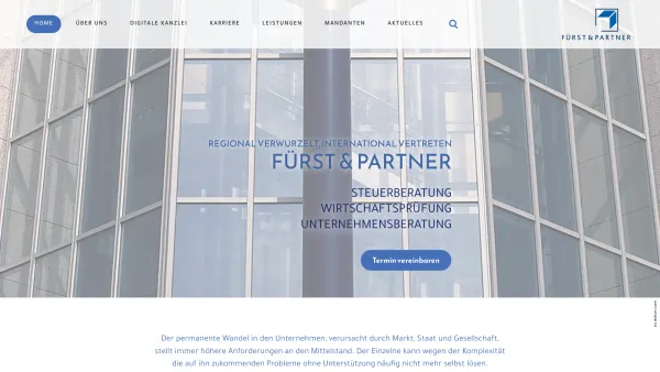 Website Screenshot: Fürst und Partner GmbH -  Steuerberatungsgesellschaft · Wirtschaftsprüfungsgesellschaft - Startseite » Fürst und Partner GmbH - Date: 2023-06-16 10:12:18