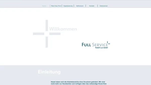 Website Screenshot: Rudolf Lux GmbH Full - Service -  Ihr Partner: kompetent · zuverlässig · preiswürdig - Home - Date: 2023-06-16 10:12:18