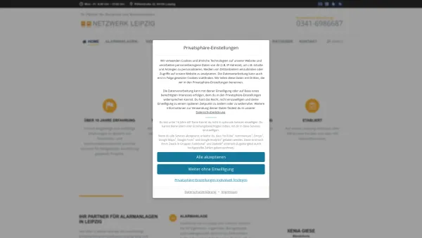 Website Screenshot: Sicherheitstechnik und Kommunikationstechnik - Netzwerk Leipzig: Fachbetrieb für Alarmanlagen in Leipzig - Date: 2023-06-16 10:12:18