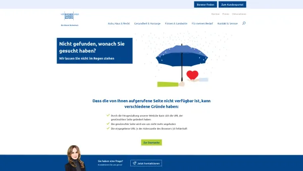Website Screenshot: Versicherungskammer Bayern -  Überall und  irgendwo - Fehlerseite 404 | Versicherungskammer Bayern - Date: 2023-06-16 10:12:18