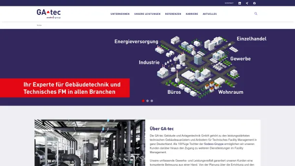 Website Screenshot: GA-tec Gebäude- u. Anlagentechnik GmbH -  Heizung · Lüftung · Sanitär · Elektro · Solar · Planung · Beratung · Service - Home : www.ga-tec.de/ - Date: 2023-06-16 10:12:18