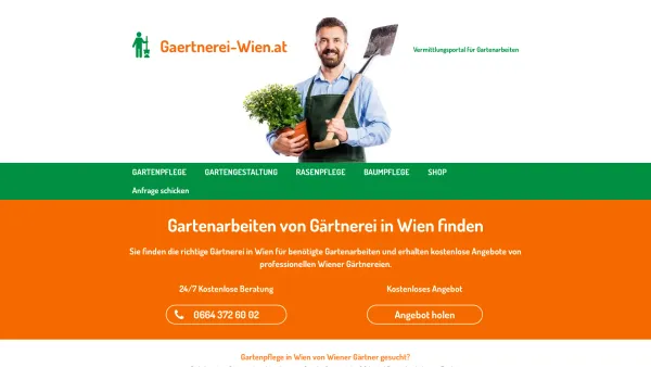Website Screenshot: Rasenpflege und Rasenmähen in Wien - Gärtnerei Wien bietet Gartengestaltung, Gartenpflege, Gartenservice - Date: 2023-06-20 10:42:00
