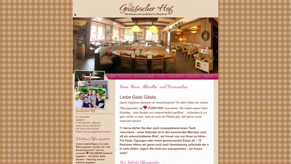 Website Screenshot: Landgasthaus Gaisbacher Hof - Home - Gaisbacher Hof - Date: 2023-06-16 10:12:18