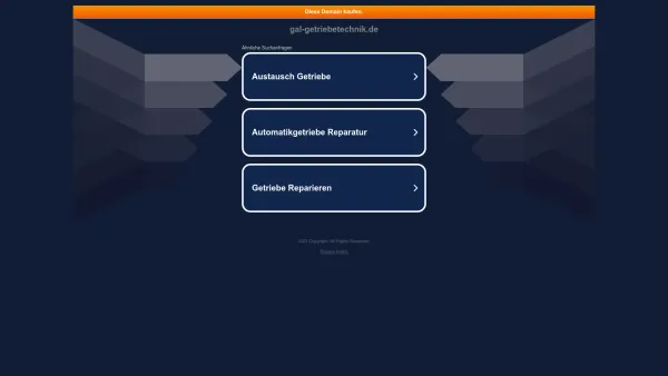 Website Screenshot: GAL Getriebe- und Fahrzeugtechnik - gal-getriebetechnik.de - Date: 2023-06-16 10:12:18