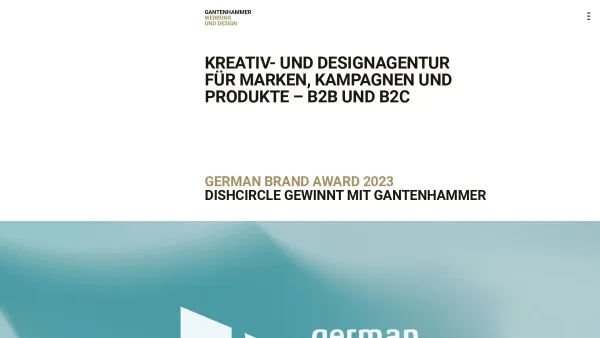 Website Screenshot: Gantenhammer Werbung & Design GmbH & Co. KG - gantenhammer Werbung & Design - Date: 2023-06-16 10:12:21