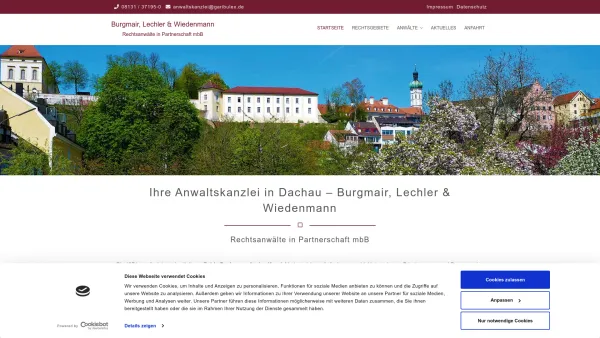Website Screenshot: Burgmair, Lechler & Wiedenmann Rechtsanwälte in Partnerschaft mbB - Anwaltskanzlei in Dachau | Burgmair, Lechler & Wiedenmann - Date: 2023-06-20 10:42:02