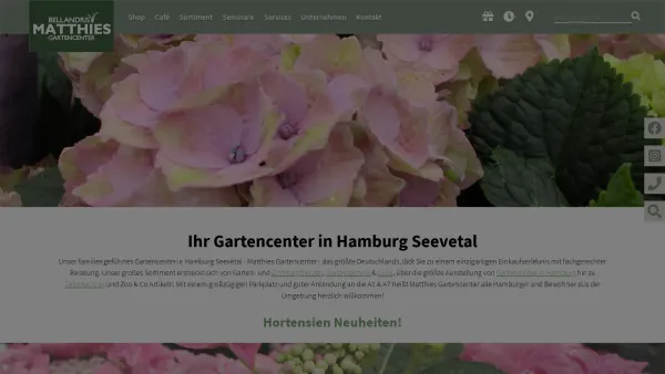 Website Screenshot: Bellandris Matthies Gartencenter - Gartencenter Hamburg Seevetal: BELLANDRIS Matthies - Date: 2023-06-16 10:12:21