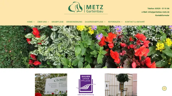 Website Screenshot: Gartenbau METZ -  Grünanlagen - Friedhof Gestaltung und Pflege - Grabpflege Pirna - Gartenbau Metz - Date: 2023-06-16 10:12:21