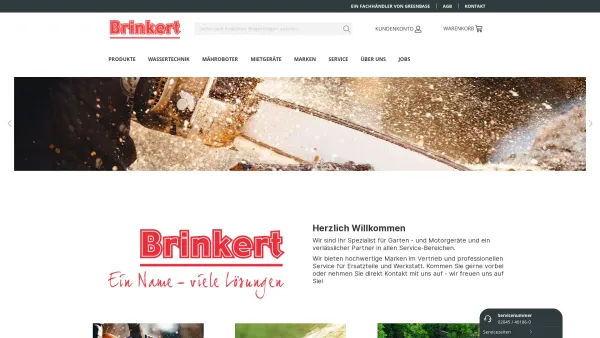 Website Screenshot: Gartengeräte Jürgen Brinkert -  Verkauf, Service und Vermietung - Home - Date: 2023-06-16 10:12:21