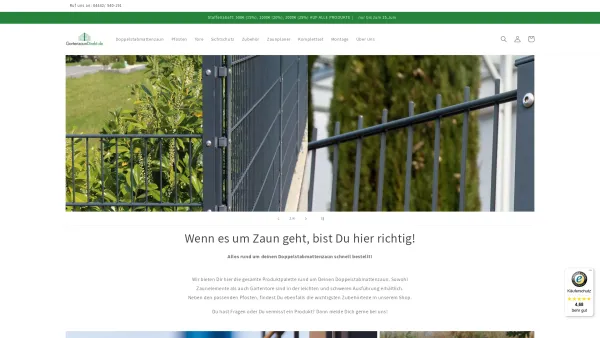 Website Screenshot: GartenzaunDirekt.de - Doppelstabmattenzäune vom Profi - GartenzaunDirekt.de - Date: 2023-06-20 10:42:02