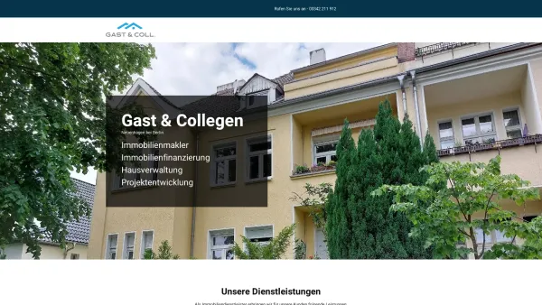 Website Screenshot: Versicherungsmakler Gast & Coll. GmbH - Gast & Coll. GmbH - Immobilienmakler und Projektentwickler - Date: 2023-06-16 10:12:21