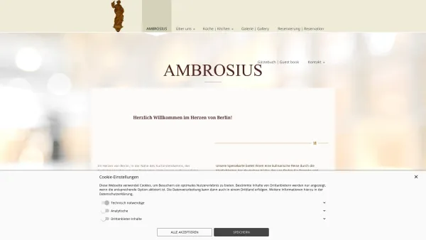 Website Screenshot: Gaststätte Ambrosius - Ein Begriff in Berlin - AMBROSIUS - Date: 2023-06-20 10:42:02